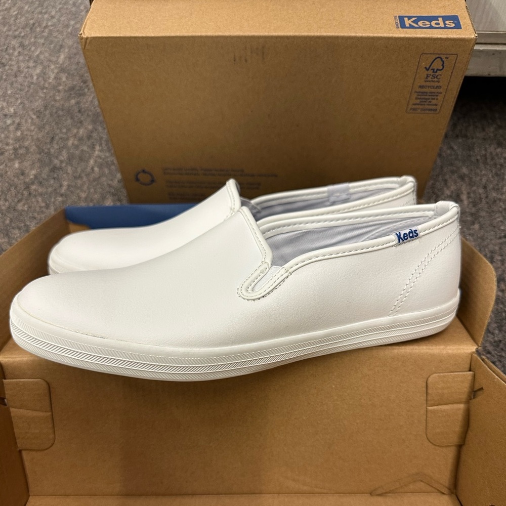 Keds White Slip-On Sneakers